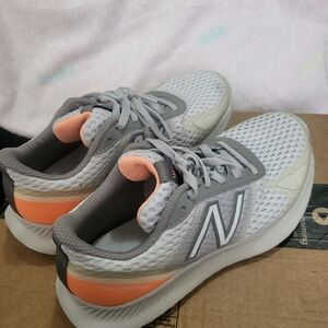 New Balance Women's Gray and Orange Running Shoes